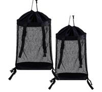 de Rangement Golf Chariot 2PCS Mesh Respirant de Rangement | Maille respirante, séchage rapide, évite l'humidité, 2 sacs noirs, pour idéal serviettes et vêtements