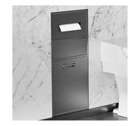 de Rangement INOX Encastrer Spécial Douche Murale en Acier Inoxydable Brossé, Étagère Intégrée, Poubelle, de Salle de Bain pour Shampoing, Savon, Articles de Toilette