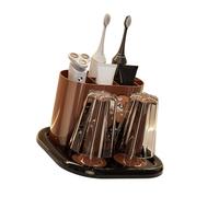 de Rangement pour Brosse à Dents du Milieu du siècle avec Design antidérapant et gobelet pour rince-Bouche pour Un Usage Quotidien, Accessoire d ' Organisation de Salle de Bain, Organisateur de