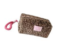 de Rangement pour cosmétiques sur Le thème des léopards, matériaux en Peluche Doux, Fermeture à glissière Robuste, organisateurs de Produits de Toilette Portables pour Voyage, Pochettes de Voyage