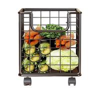 de Rangement Roulant résistant à la Rouille - Organisateur Portable de Cuisine et de Garde-Manger, de Sol Rotatif à 360 degrés | Utilitaire Mobile pour Fruits, légumes, collations, sal