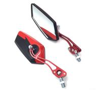 de Recul Large en Aluminium pour Deux-Roues Électriques - Rétroviseur Convexe Sécuritaire pour Changement de Voie et Stationnement (Red)