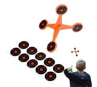 de réinitialisation Automatique pour Le tir avec 10 Feuilles de Papier Cadre en métal épais Portable réactif pour Jardin, pelouse, Parc Amusant en Famille entraînement aux compétences de Camping