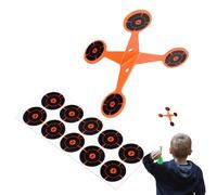 de réinitialisation Automatique pour Le tir avec 10 Feuilles de Papier Cadre en métal épais Portable réactif pour Jardin, pelouse, Parc Amusant en Famille entraînement aux compétences de Camping