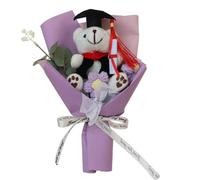 De Remise De Diplôme Créative - Bouquet De Fleurs De Roses Ours De Remise De Diplôme, en Crochet Créatives en Peluche Tissée, Bouquet en Peluche Tissé, Arrangement De Fleurs pour