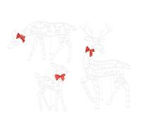 de rennes de Noël pour l'extérieur, décoration de jardin saisonnière, décoration de jardin festive, planificateur de fête, voisin, jardin, hiver, pelouse, terrasse, arrière-cour