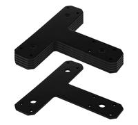 de réparation noire en forme de T - Support pour réparation des fentes, support, bras de réparation | 6 pièces de de jonction en fer pour fentes, connexions poutres