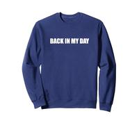 De Retour à Mon époque Sweatshirt, Unisexe pour Adultes, Bleu Marine, M