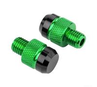 de Rétroviseur pour moto pour m10 Pas Positif en Alliage d'Aluminium pour Fixation pour robuste et - Or pour la Plupart des Deux-Roues(Green)