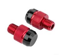 de Rétroviseur pour moto pour m10 Pas Positif en Alliage d'Aluminium pour Fixation pour robuste et - Or pour la Plupart des Deux-Roues(Red)
