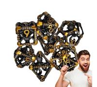 de rôle, jeux multiples,RPG Polyedral Table Games Dice | Metal Family Gatherings RPG Jeux de société Accessoires pour adultes, hommes, femmes, adolescents