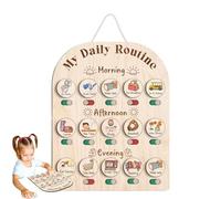 de routine pour - Calendrier visuel pour les tout-petits de 3 à 5 ans - Calendrier du matin et du coucher - Tableau des tâches en bois, ornements, , cadeaux, tableau éducatif