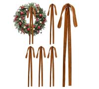 De Ruban De Noël - Ornements d'arc d'arbre Noël | Décor des Arcs Noëls | Ensemble 6 Grands Ornements Ruban pour Les Décorations Vacances Intérieures Et Extérieures - Bows Cadeaux Festifs pour L