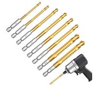 de s hélicoïdaux outils de menuiserie à queue hexagonale en acier spiralé | hélicoïdal pour scie électrique, 8 pièces pour bois, métal, carrelage, , verre, maison, atelier et plomberie