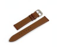 De Santis Bracelet de montre en cuir véritable de crocodile marron | coutures contrastées et boucle en acier inoxydable | remplacement de luxe fabriqué en Italie | dimensions 16 mm, 18 mm, 20 mm, 22