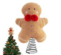 de sapin de Noël en pain d'épices - Décoration de sapin en pain d'épices - Ornements mignons en peluche pour cheminée, bibliothèque, table à manger d'hiver, fournitures de fête de Noël