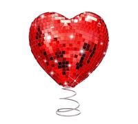 de Sapin de Saint-Valentin, Facile à Afficher, 17 x 19 x 23 cm, Boule à Paillettes en Forme de cœur Disco, décoration en Forme de cœur, Placement Polyvalent, pour Couloir, Porte, Cuisine