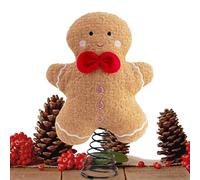 de sapin en pain d'épices - Décoration de fête en pain d'épices - Ornements mignons en peluche pour cheminée, bibliothèque, table à manger d'hiver, fournitures de fête de Noël