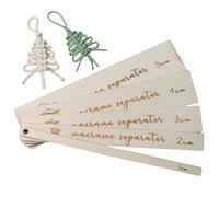 de séparateur en Bois - Kit de règle d'espacement des macrames, d'artisanat Polyvalent | 5pcs séparateurs en Bois Lisse en largeurs variées, Fournitures de Macrame Professionnel à laue à q