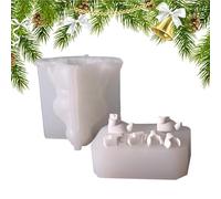 de silicone de Noël - 8,6x8x5cm, à bougies pour aromathérapie, décoration festive de la maison avec fabrication d'artisanat créative, pour savon pâte de polymère de cire,