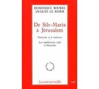De Sils-Maria à Jérusalem Dominique Bourel (Auteur), Jacques Le Rider (Auteur)