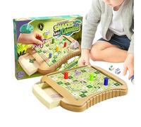 de société magnétique | d'échecs de familial portable | Plateau de Compact en ABS de 26cm, avec pièces de magnétiques, dés, serpents et échelles, pour les s de