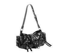 De Soirée Punk Rétro En Cuir PU À Bandoulière Avec Clous Capacité Sacs Sous Les Bras Pour Femmes Et Filles Esthétique Essentiel Quotidien