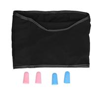 de Sommeil Confortable en Coton Souple, Bleu, Taille 54-58cm - Bonne Occultation, Design Antidérapant, Idéal pour Pause Déjeuner et Repos à Domicile (Noire)