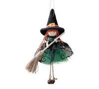 De Sorcière De Cuisine - Ornement Suspendu, Pendentif De Sorcière | Figurine Effrayante À Collectionner avec Tissu en Soie, Crochet Et Cloches pour Fenêtre, Mur, Extérieur, Jardin, Patio, Maiso