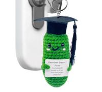 de Soutien émotionnel au Crochet, Gros cornichon avec Carte Positive, Mignonnes poupées de tricotées, Jouets pour, Amis, fête d'anniversaire, décoration, Encouragement