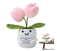 de Soutien inspirante | Pot de Fleurs en Crochet Fait à la Main - émotionnelle tricotée - Cadeau de pour Voiture, étagère, Table, fête des mères