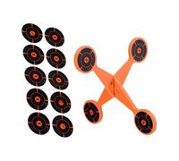 de spinner en métal - Portable - Renforcé aux chocs - rotative en métal avec auto-réinitialisation - Pour tir extérieur, jardin, prairie, terrain ouvert