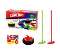 de sport de curling - de société lumineux électrique, activité familiale intérieure et extérieure, jouet de curling compétitif amusant, encourage le en groupe avec des composants