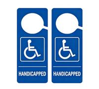 de stationnement pour handicapés - Pendentif double face résistant | Porte-étiquette de stationnement handicapé pour hôpital, centre commercial, supermarché, personnes âgées