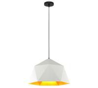 de Style Industriel, Abat-Jour Tendancependue, Plafonnier Semi-Encastré Pour Salle À Manger, Cuisine, Îlot, Salle À Manger, Chambre, Couloir, Bar, Salon/Blanc/38 Cm