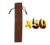 De Stylo À Bille En Velours,Sac À Crayons Individuel,Sac De Bouquet De Sangle De Fontaine,Étui Souple Pour Stylo À Bille,Cadeau De,Lot De 50 Pièces - Type 50pcs Brown Pouch