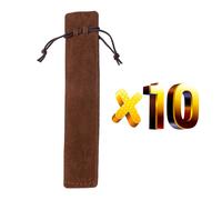 De Stylo À Bille En Velours,Sac À Crayons Individuel,Sac De Bouquet De Sangle De Fontaine,Étui Souple Pour Stylo À Bille,Cadeau De,Lot De 10 Pièces - Type 10pcs Brown Pouch