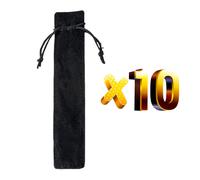 De Stylo À Bille En Velours,Sac À Crayons Individuel,Sac De Bouquet De Sangle De Fontaine,Étui Souple Pour Stylo À Bille,Cadeau De,Lot De 10 Pièces - Type 10pcs Black Pouch
