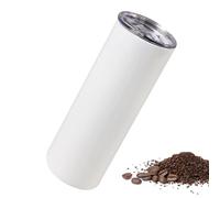 de sublimation vierges - Gobelet isotherme à double paroi en acier inoxydable de 20 oz avec paille à couvercle fermé | Revêtement de sublimation blanc blanc portable maigres droits pour voiture
