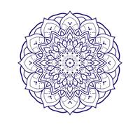 de superbes graphismes de mandalas Stickers artistiques en vinyle 54.6x54.6cm Peinture murale artistique Bleu foncé