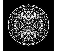 de superbes graphismes de mandalas Stickers muraux en vinyle 42x42cm Décoration artistique Blanc