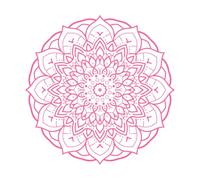 de superbes graphismes de mandalas Stickers muraux en vinyle 54.6x54.6cm N'abîme pas le mur Rose