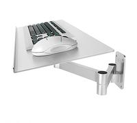 de teclado réglable para montaje en pared plataforma de escritura réglable en altura brazo de teclado para sentado y de pie giratoria para mouse para oficina en casa