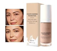 de teint à changement de couleur, base de maquillage hydratante, correcteur de teint adaptatif, formule légère et fondante, pour la maison, les voyages, les fêtes, les concerts, les rendez-vous