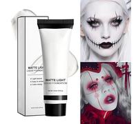 De Teint Blanc - De Teint Liquide 37 Ml, Fonds De Teinst Mat Longue Durée, Anti-taches, Maquillage De Scène, Maquillage Portable Pour Halloween, Fête De Noël, Pour Adultes Et