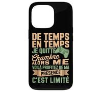 De Temps en Temps Je Quitte Ma Chambre Jeux Vidéo Gamer Coque pour iPhone 13 Pro