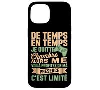 De Temps en Temps Je Quitte Ma Chambre Jeux Vidéo Gamer Coque pour iPhone 15