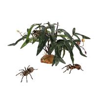 de Terrarium - Feuilles d'agneau Barbu réalistes, Aquarium d'intérieur | Poisson du désert d'eau Douce, Tortue, Betta, Gecko, léopard, caméléon, ermite, amphibien, Habitat de Terrarium,