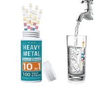 de testeur de piscine - Kit d'analyse de l'eau 10 en 1 | de test d'eau potable | Pack de 100 pour puits, eau du robinet, détecte les toxines, les résidus bactériens, équilibre