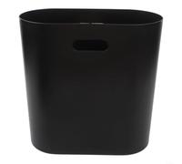 de Tri Slim avec Couvercle - Design Élégant Marbre et pour bois, Fermeture Douce, Plastique Recyclé, 30x30x15cm pour Cuisine(- Black)
